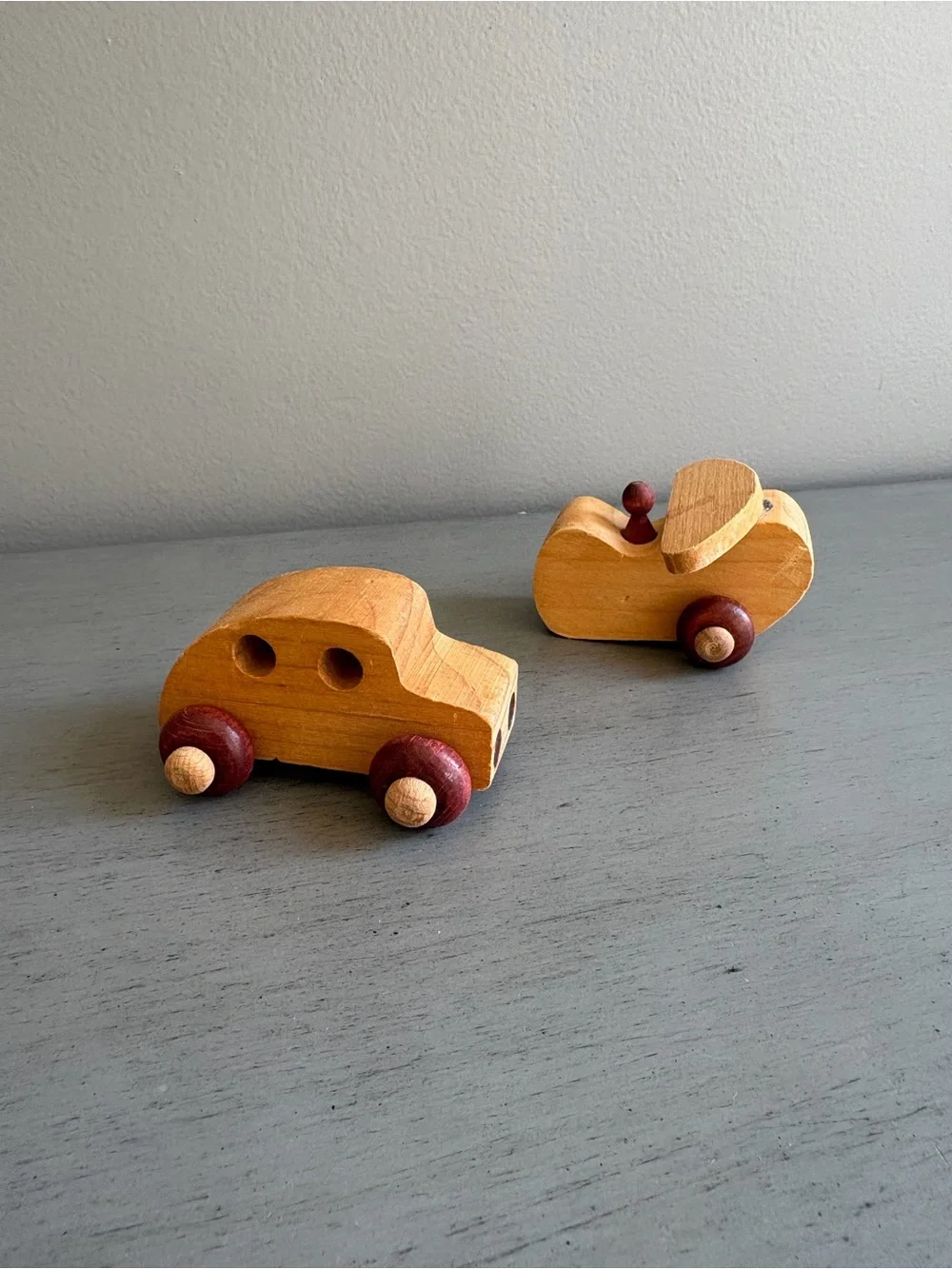 Vintage Montgomery School House Vermont Wooden Vehicles & Plane Toy Lot of 7